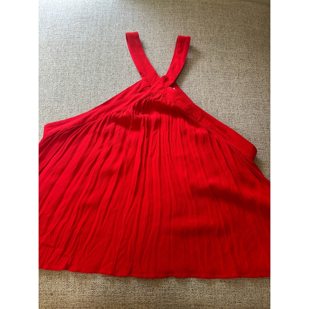 LOFT Red Swing Tank Top Women‎ XXL Flowy Rayon Sleeveless Summer Blouse